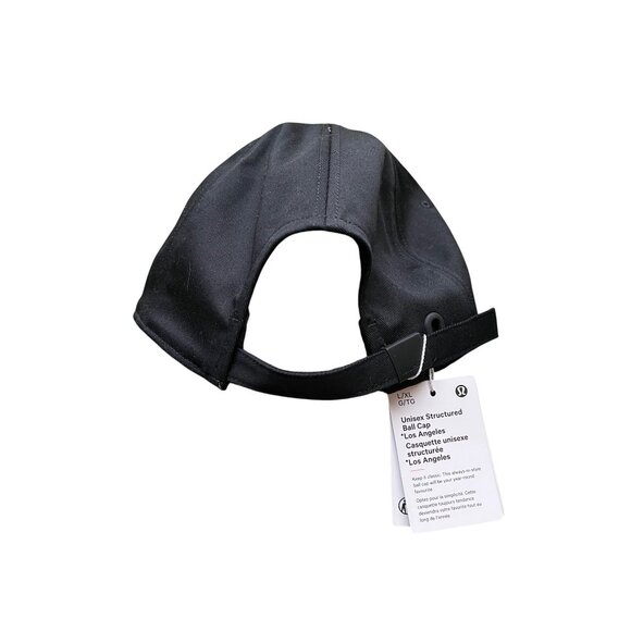 Lululemon Unisex Structured Ball Cap Black Los Angeles Embroidery L/XL - Picture 2 of 2